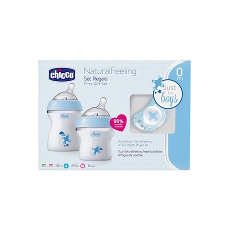 Set regalo natural feeling azul chicco e2