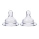 Par de tetinas flujo variable 3 en 1 cuello ancho