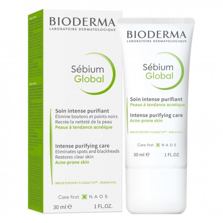 Bioderma Sébium Global, Elimina Imperfecciones y Previene su Aparición, 30 ml