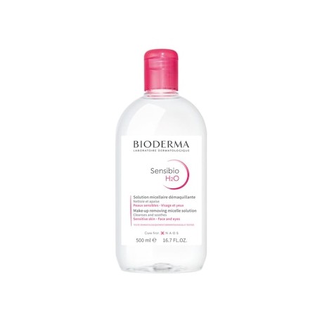 Bioderma Sensibio H2O Agua Micelar Desmaquillante para todo tipo de piel, 500 ml