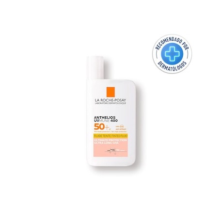 Protector Solar Facial La Roche Posay Anthelios UVMUNE Fluido Invisible con Color para Todo Tipo de Piel FPS50+ 50ml