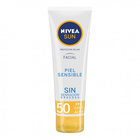 Nivea Protector Solar Facial para piel sensible FPS 50+ no Grasoso, 50ml