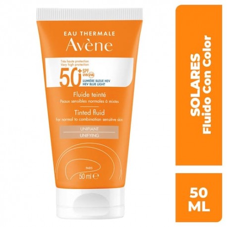 Avène Protector Solar Fluido con Color 50+ EP 50 ML