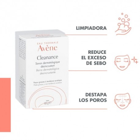 Cleanance Barra Dermatológica Desincrustante, Piel grasa/propensa al acné, 100gr